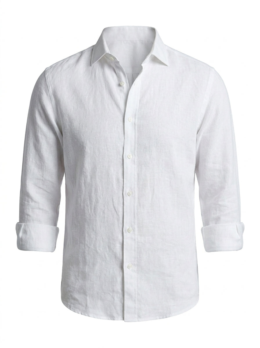 Camisa de lino cómoda y flexible para hombre