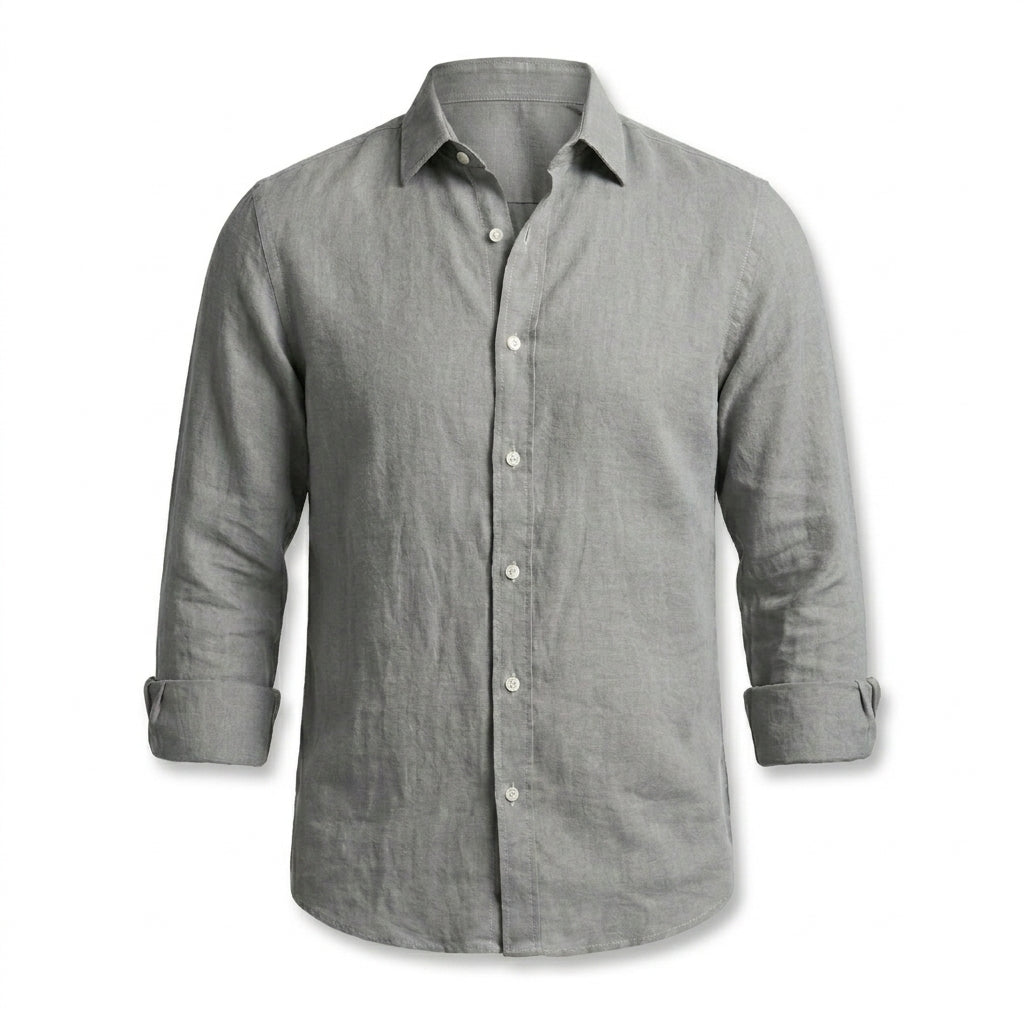 Camisa de lino cómoda y flexible para hombre