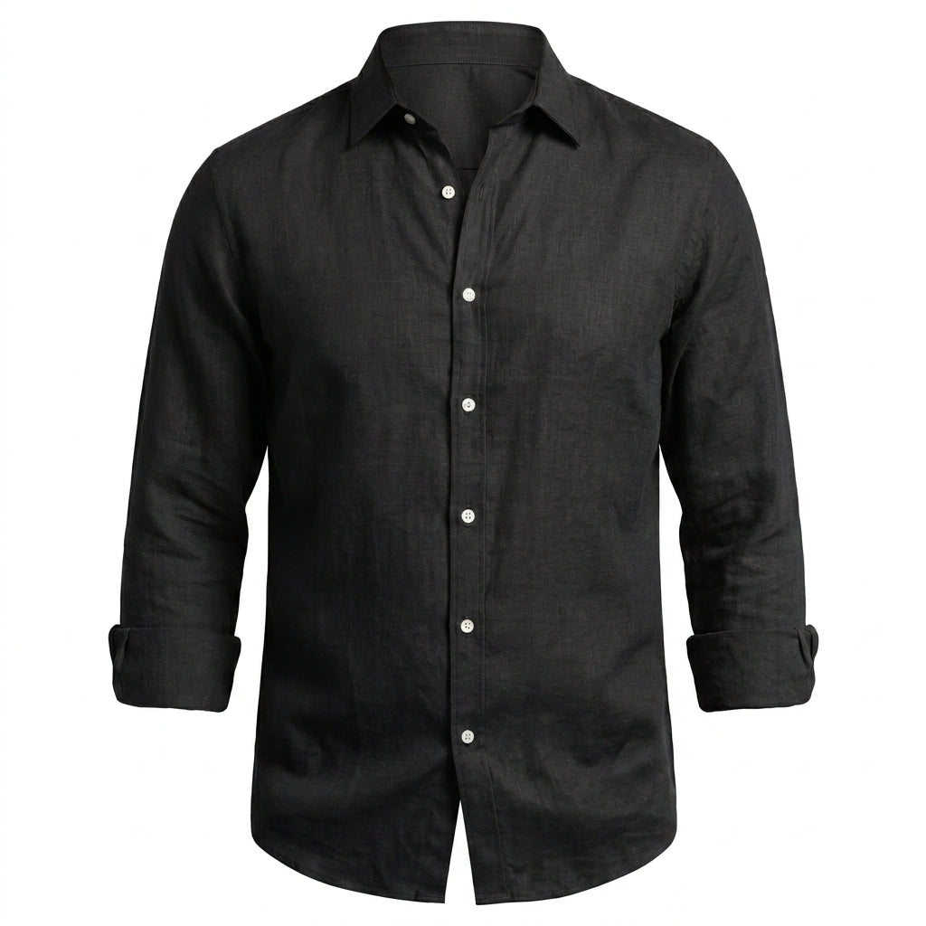 Camisa de lino cómoda y flexible para hombre
