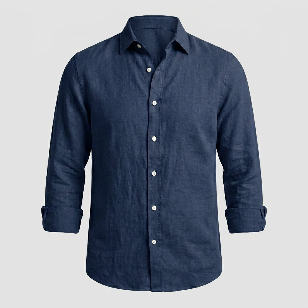 Camisa de lino cómoda y flexible para hombre