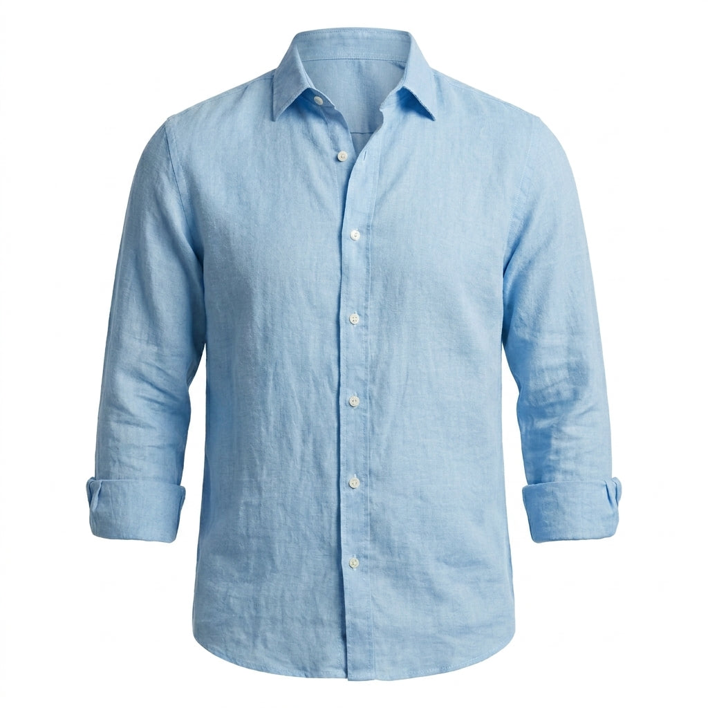 Camisa de lino cómoda y flexible para hombre